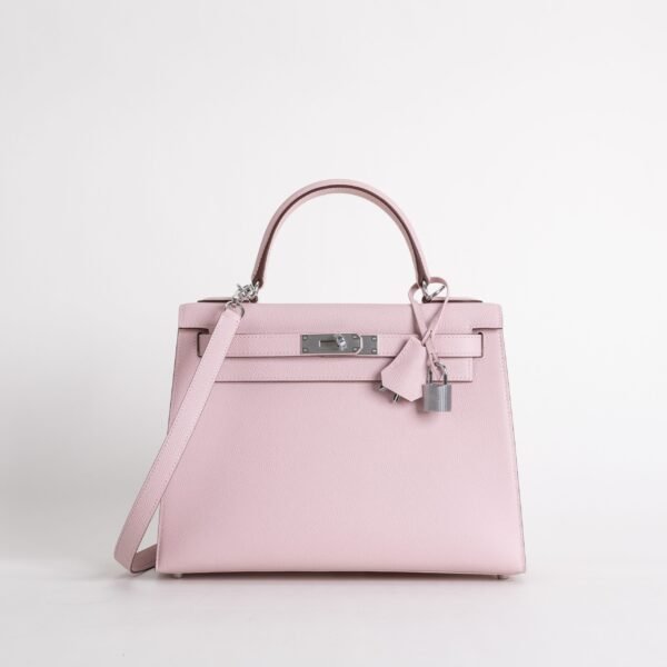 Australia Sydney Hermes Kelly Sellier 28CM Epsom Leather 3Q Rose Sakura Silver Hardware