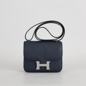 wsxc1747147724923_0 Hermes Shoulder Bag 2Z Blue Nuit Epsom Leather Constance 18CM Silver Hardware