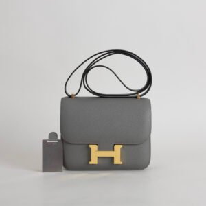 wsxc1747147771632_0 USA New York Hermes Constance 18CM Epsom Leather 0L Gris Meyer Gold Hardware