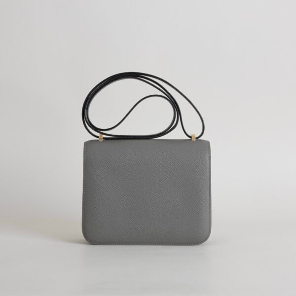 USA New York Hermes Constance 18CM Epsom Leather 0L Gris Meyer Gold Hardware