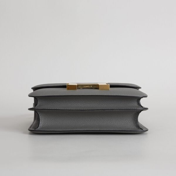 USA New York Hermes Constance 18CM Epsom Leather 0L Gris Meyer Gold Hardware