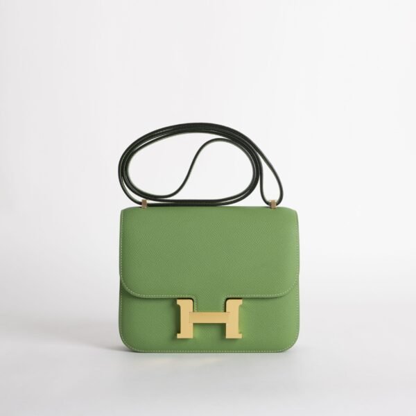 Japan Tokyo Hermes Constance 18CM Epsom Leather U4 Vert Vertigo Gold Hardware