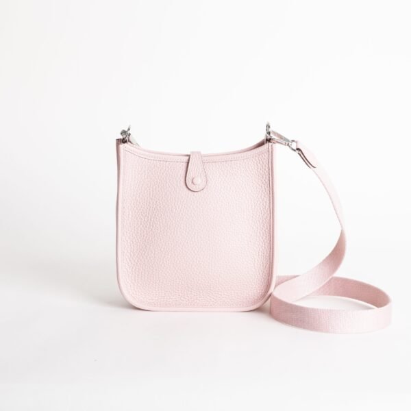 wsxc1747148099388_1-1-scaled-1 Full Handmade Hermes Clemence Leather Mini Evelyne 18CM 3Q Rose Sakura Silver Hardware