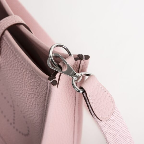 wsxc1747148099388_2-scaled-1 Full Handmade Hermes Clemence Leather Mini Evelyne 18CM 3Q Rose Sakura Silver Hardware