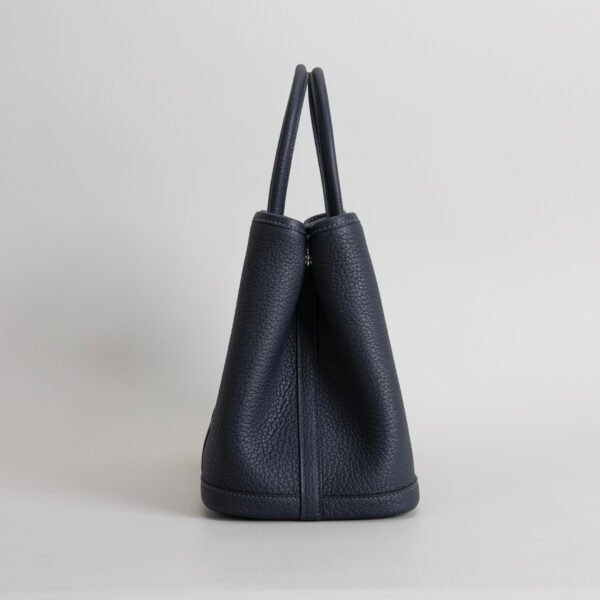 Hermes Bag Boutique Garden Party 30CM Negonda Leather 2Z Blue Nuit Silver Hardware