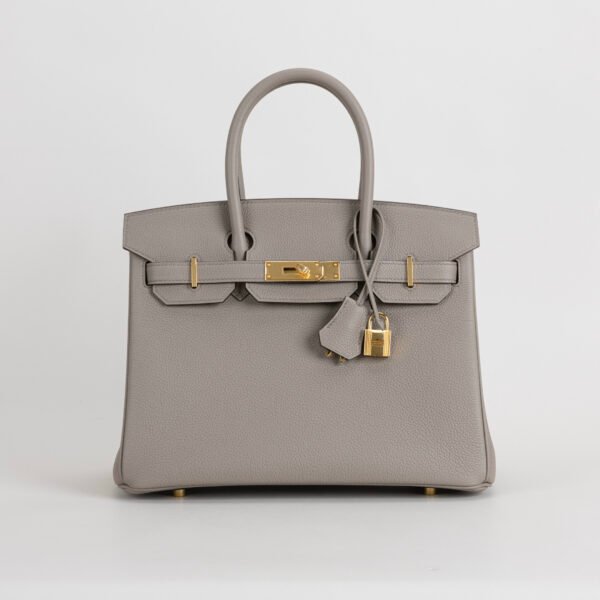 Canada Toronto Hermes Birkin 30CM Togo Leather M8 Gris Asphalt Gold Hardware