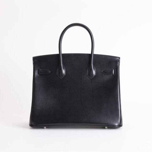 UAE Dubai Hermes Box Leather Birkin 30CM CK89 Noir Silver Hardware