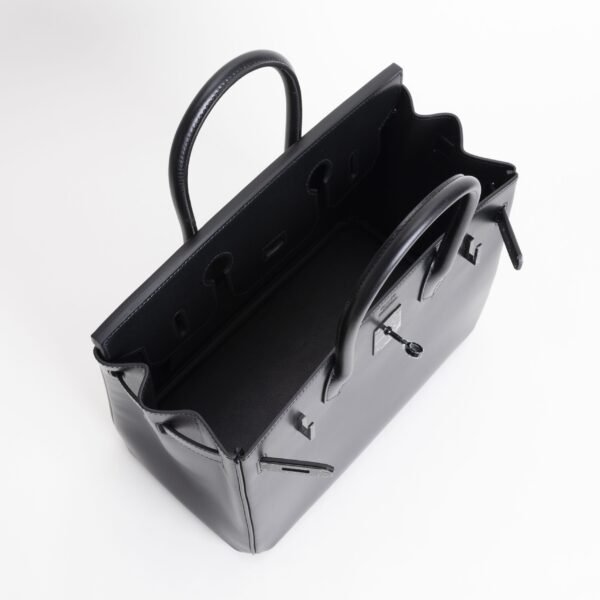 UAE Dubai Hermes Box Leather Birkin 30CM CK89 Noir Silver Hardware