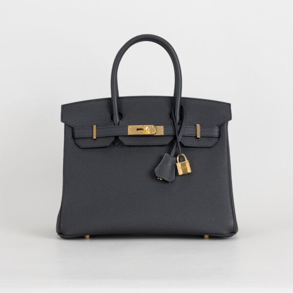 Hermes Bag Price CC89 Noir Togo Leather Birkin 30CM Gold Hardware