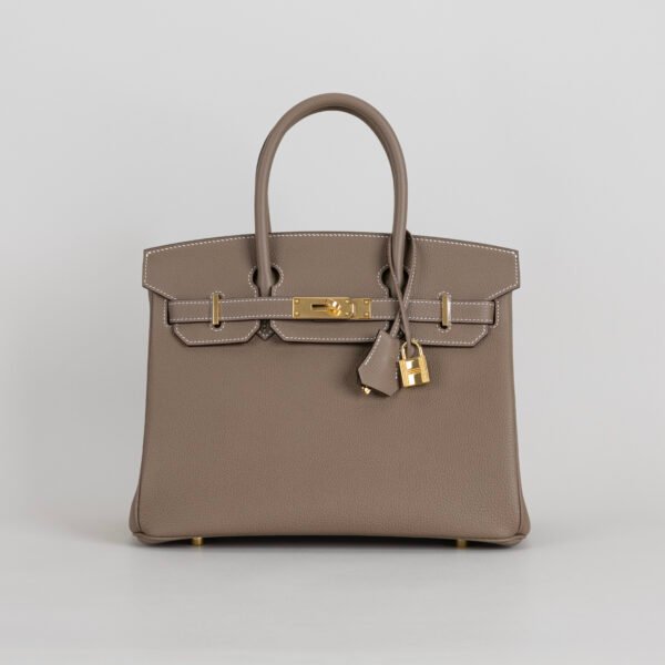 UK London Hermes Birkin 30CM Togo Leather CK18 Etoupe Gold Hardware