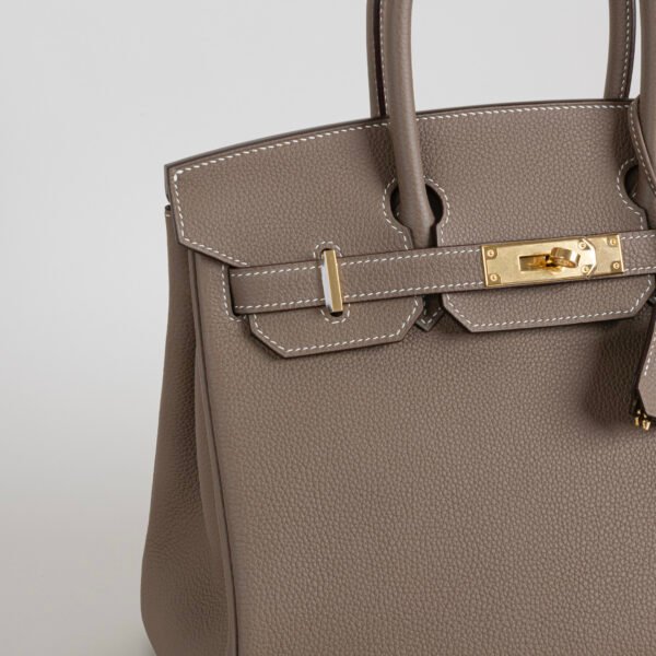 UK London Hermes Birkin 30CM Togo Leather CK18 Etoupe Gold Hardware