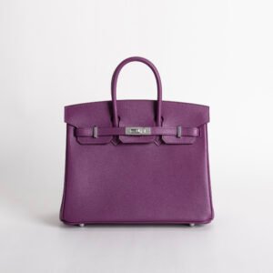 UAE Dubai Hermes Birkin 25CM Swift Leather P9 Anemone Silver Hardware