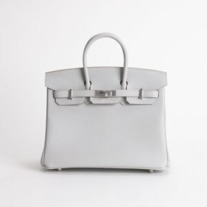 Hermes Bag Images 8U Blue Glacier Togo Leather Birkin 25CM Silver Hardware