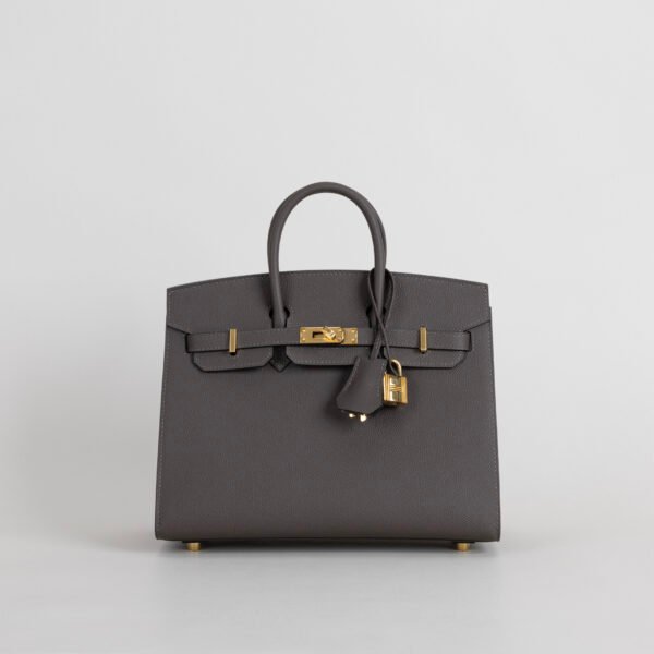 Australia Canberra Hermes Epsom Birkin Sellier 25CM 8F Etain Gold Hardware