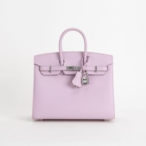 Canada Toronto Herms Epsom Leather Birkin Sellier 25CM X9 Mauve Sylvestre Silver Hardware