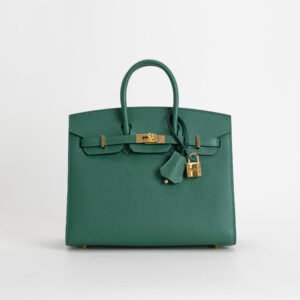 Hermes Epsom Leather CC65 Vert Moyen Birkin 25CM Gold Hardware