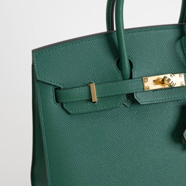 Hermes Epsom Leather CC65 Vert Moyen Birkin 25CM Gold Hardware