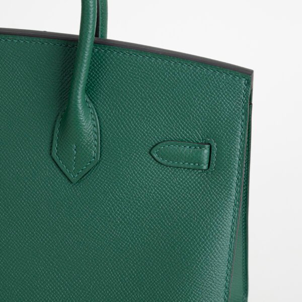 Hermes Epsom Leather CC65 Vert Moyen Birkin 25CM Gold Hardware