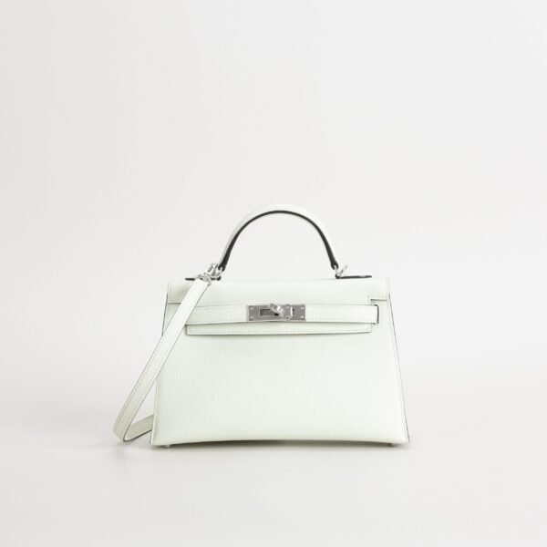 wsxc1748533786944_0-scaled-2 Hermes 0S Vert Fizz Epsom Leather Mini Kelly 19CM Silver Hardware