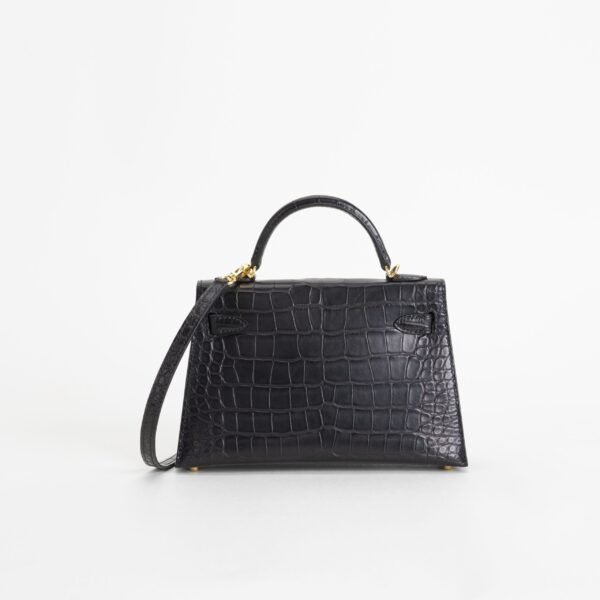 wsxc1748972172816_1-scaled-1 UAE Dubai Herme Mini Kelly 19CM CC89 Noir Matte Alligator Crocodile Gold Hardware