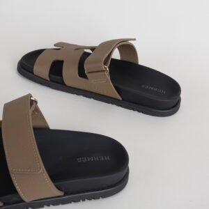 Handmade Hermes Shoes Epsom Leather Chypre Sandals Etoupe Size 34-44