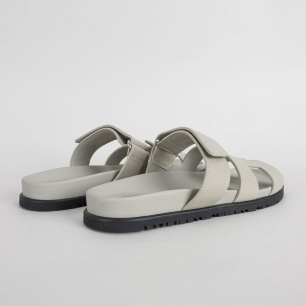 Hermes Shoes Price Light Grey Swift Leather Chypre Sandals Size 34-44