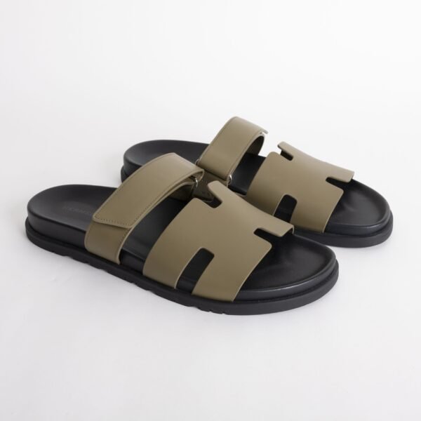 USA New York Herms Shoes Etoupe Swift Leather Chypre Sandals Size 34-44