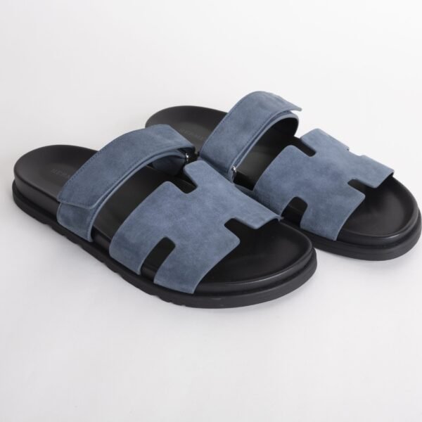 wsxc1749490396674_0-scaled-1 Hermes Men’s Shoes Chypre Sandals Suede Leather Deep Blue Size 34-44
