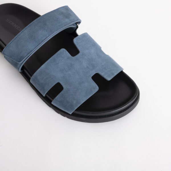 wsxc1749490396674_3 Hermes Men’s Shoes Chypre Sandals Suede Leather Deep Blue Size 34-44