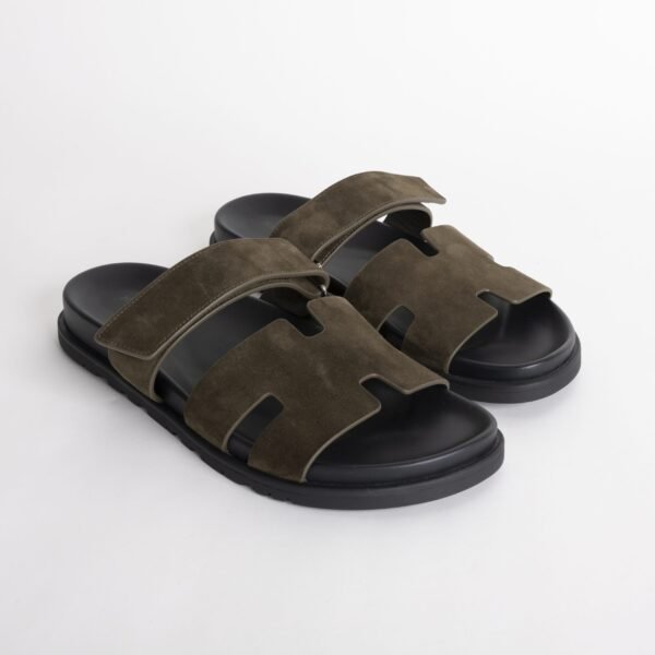 wsxc1749490405025_0-1-scaled-2 Handmade Hermes Chypre Men’s Sandals Suede Leather Vert Olive Size 34-44