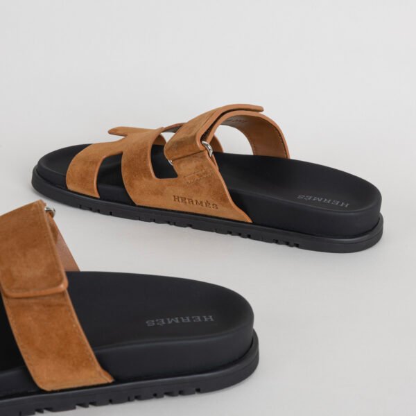 Hermes Shoes Price Suede Leather Chypre Sandals 1H Toffee Size34-42