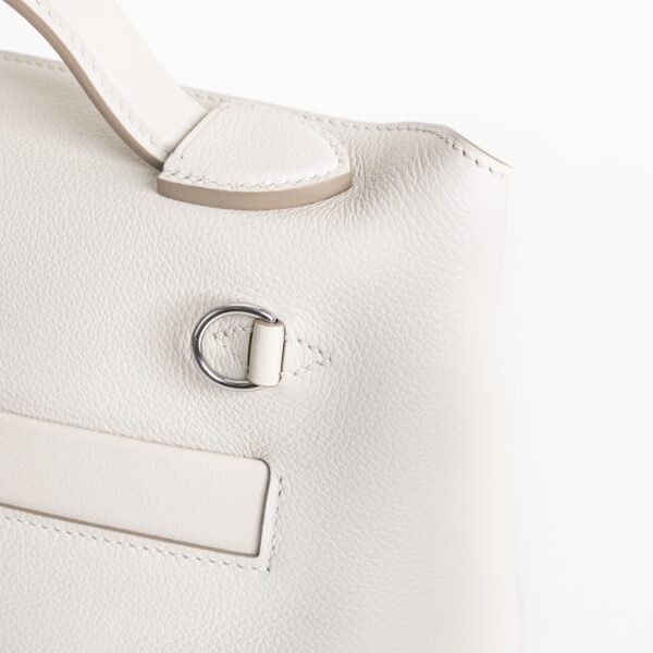 Australia Syney Hermes Mini Kelly 2424 Evercolor / Swift Leather CK10 Craie Silver Hardware