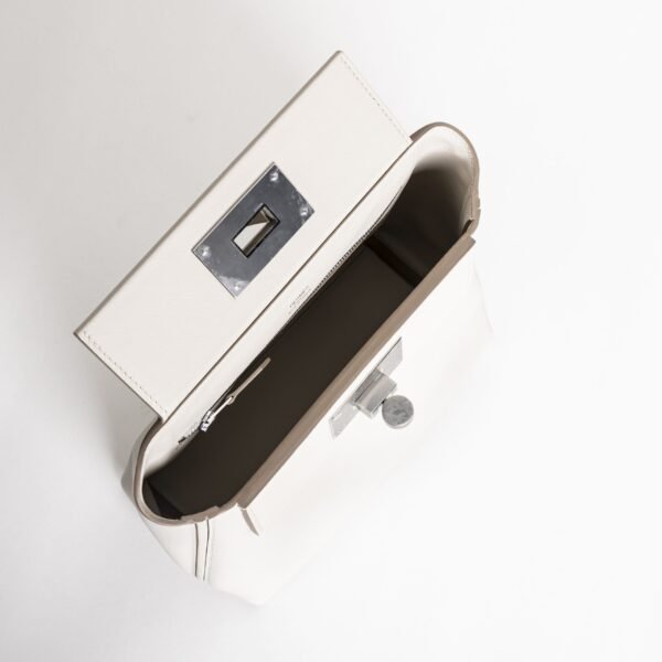 Australia Syney Hermes Mini Kelly 2424 Evercolor / Swift Leather CK10 Craie Silver Hardware