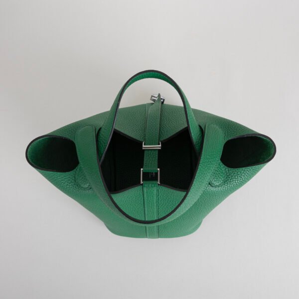 wsxc1754060435348_4 Full Handmade U4 Vert Vertigo Clemence Leather Picotin Lock 18CM Silver Hardware