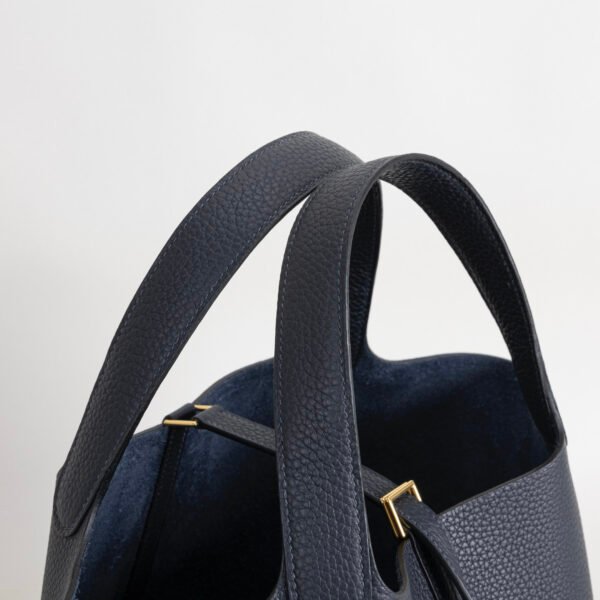 wsxc1754923777502_2 Canada Toronto Clemence Leather 2Z Blue Nuit Picotin 22CM Gold Hardware