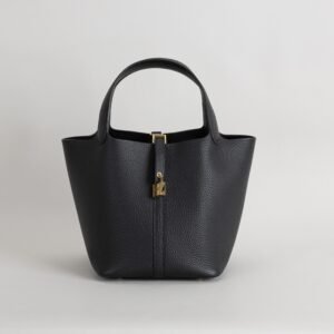 Luxury Women’s Bag CC89 Noir Clemence Leather Picotin 22CM Gold Hardware