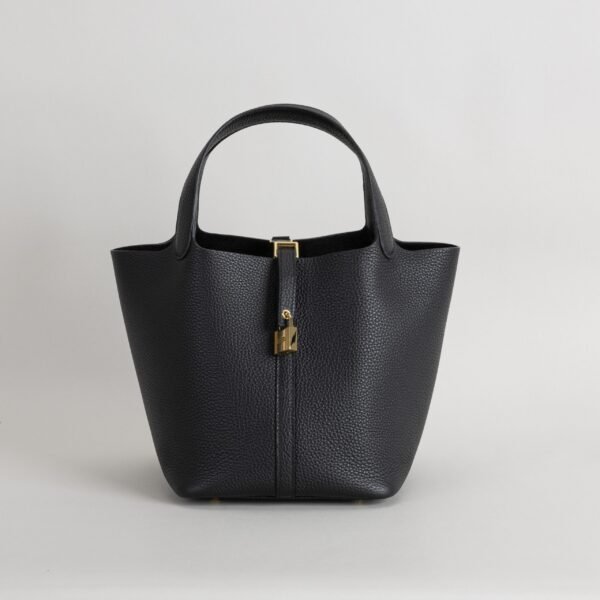 Luxury Women’s Bag CC89 Noir Clemence Leather Picotin 22CM Gold Hardware