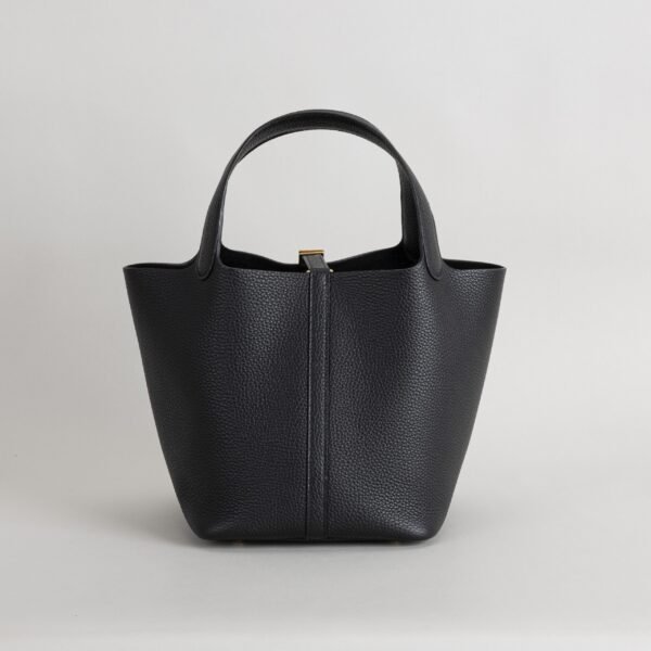 Luxury Women’s Bag CC89 Noir Clemence Leather Picotin 22CM Gold Hardware