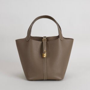 wsxc1754923899791_0 UK London Picotin 22CM Clemence Leather CC18 Etoupe Gold Hardware