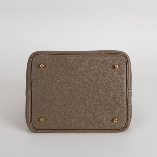 UK London Picotin 22CM Clemence Leather CC18 Etoupe Gold Hardware