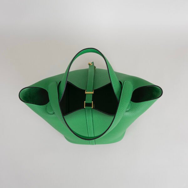 USA New York 1K Bambou Clemence Leather Picotin 22CM Gold Hardware