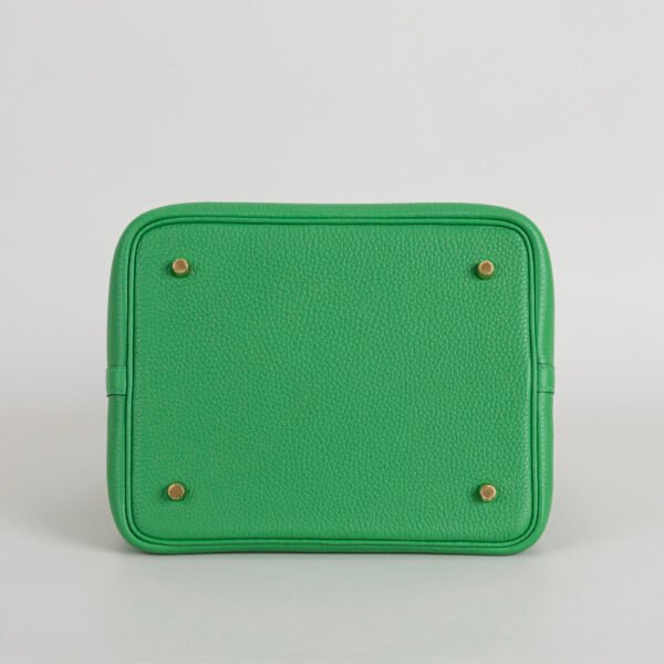 USA New York 1K Bambou Clemence Leather Picotin 22CM Gold Hardware