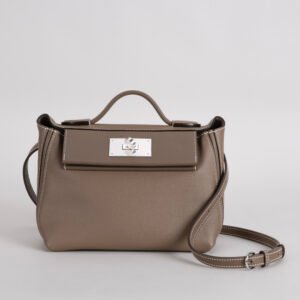 USA Washington Kelly 2424 Mini CK18 Etoupe Evercolor / Swift Leather Silver Hardware