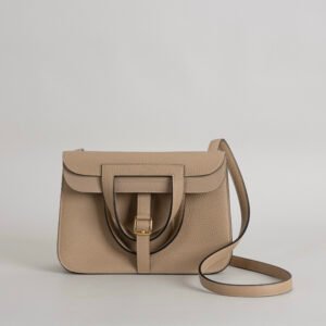 UAE Dubai S2 Gris Trench Clemence Leather Halzan 25CM Gold Hardware