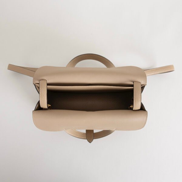 wsxc1755878346343_4 UAE Dubai S2 Gris Trench Clemence Leather Halzan 25CM Gold Hardware