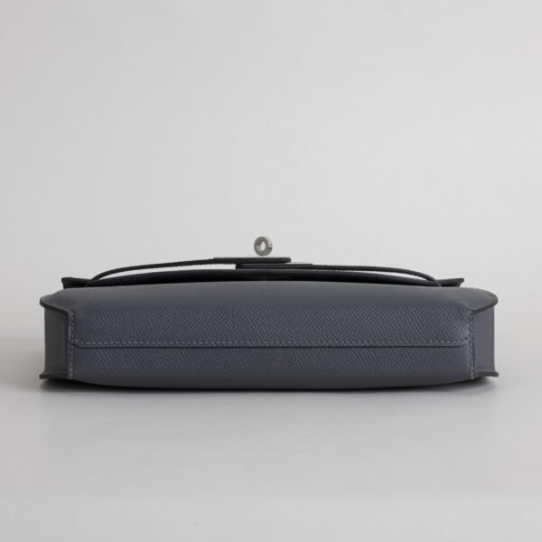 USA Los Angeles Kelly Depeches 25CM Clutch Bag Epsom Leather CK85 Ardoise Silver Hardware