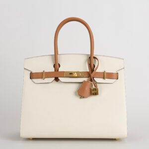 UAE Dubai Birkin Sellier 30CM CC10 Craie / CC37 Gold Epsom Leather Gold Hardware