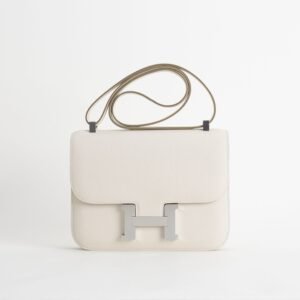 Women’s Shoulder Bag Constance 24CM Epsom Leather CK10 Craie Silver Hardware