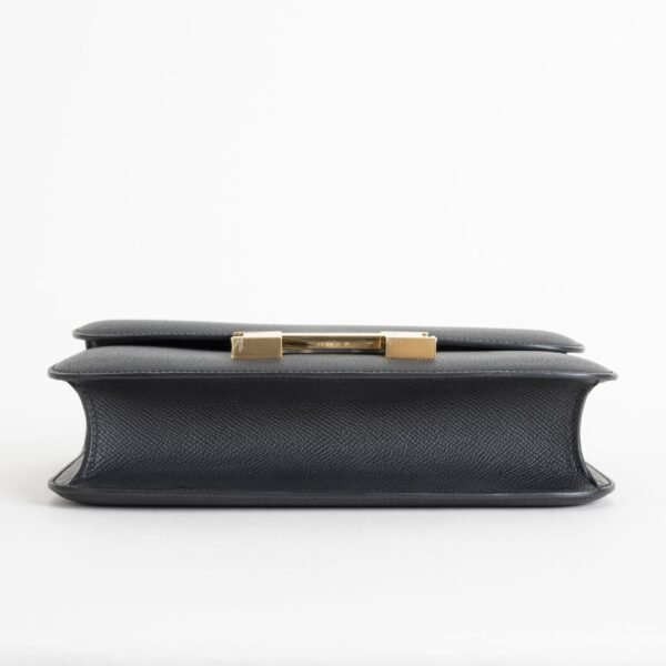 Full Handmade CC89 Noir Epsom Leather Constance 24CM Gold Hardware