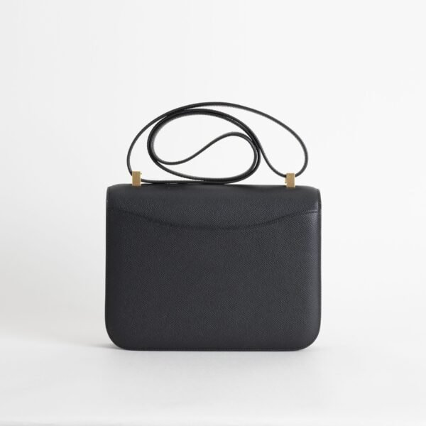 Full Handmade CC89 Noir Epsom Leather Constance 24CM Gold Hardware